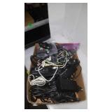 Box of Misc cables & power supplies