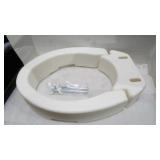 Toilet seat riser opened
