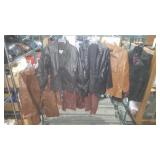 Box of Assorted leather jacket used size unknown