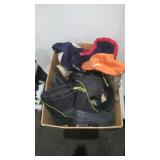 Box of Assorted boots & caps used unchecked