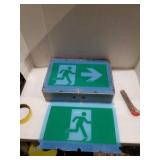 Grey thermoplastic led running man