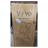 New VIVO black four wheel pet stroller