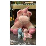 New stuffed unicorn with two babies