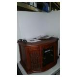 Wooden music center with recordable CD player not
