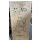 new VIVO black four wheel pet stroller