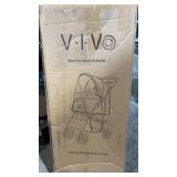 new VIVO black four wheel pet stroller