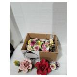 Collection of vintage flower ornaments