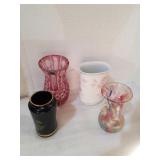 4 vintage vases