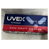 Uvex safety, eyewear, black matte frame clear