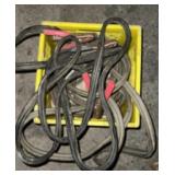 A crate of miscellaneous cables