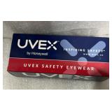 Uvex safety, eyewear, black matte frame clear