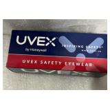 Uvex safety, eyewear, black matte frame clear