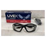 Uvex safety eyewear black frame  + 2.50 reader