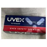 Uvex safety, eyewear, black matte frame clear