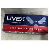 Uvex safety, eyewear, black matte frame clear