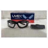 Uvex safety eyewear black frame +2.00 reader