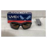 Uvex safety eyewear black frame, espresso lens
