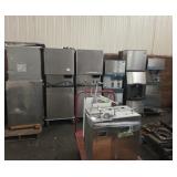 Five upright ice machines for parts
