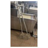 Two pieces, stainless steel kettle whip, mixer