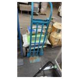 blue two wheel dolly