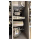1lot of stainless cups, kettle and inserts