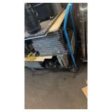 1 pc 4 wheel dolly color blue Item on it, not