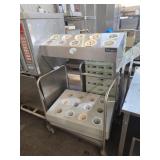 Utensil rack on wheels