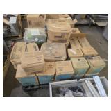 Pallet of window cleaner and other chemicals
