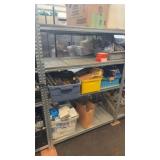 One piece aluminum, 5 feet shelves item inside