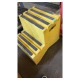 Yellow plastic stool step