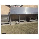 L-shape table under canopy