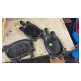 Three pieces animal shape, sizzling plate
