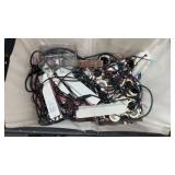 Half cart of shelf, LED lights and wires and