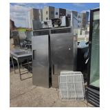 Two-door refrigerator taken apart for moving