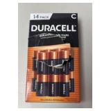 $22 Duracell 14 pack C batteries box open