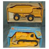 2 Scarce Boxed Ertl Construction Trucks