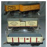 4 Clean Ives 9 Inch Freight Cars