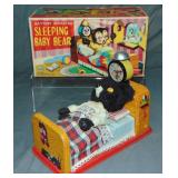 Linemar Battery Operated Sleeping Baby Bear.