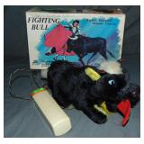 Battery Operated Fighting Bull in Box.