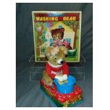 Boxed Yonezawa Battery Op Bubbles Washing Bear