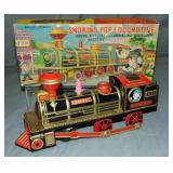 Boxed Battery Operated Smoking Pop Locomotive