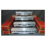 4 Boxed Lionel Passenger Cars