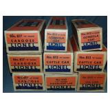 9 EMPTY Late Lionel 800 Series Car Boxes