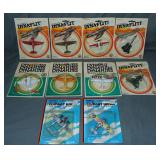 10 Mint on Card Mini Diecast Toy Airplanes