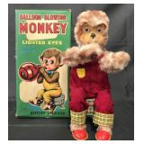 Balloon Blowing Monkey. Boxed.