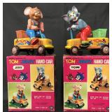 (2) Boxed Battery Operated Tom & Jerry Hand Cars