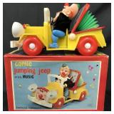 Battery Operated Comic Jumping Jeep.