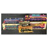 Lot of Three Battery Operated Locomotives Boxed.