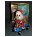 Boxed Battery Operated Santa on Hand Car
