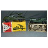 2 Boxed TootsieToy Military Vehicles
